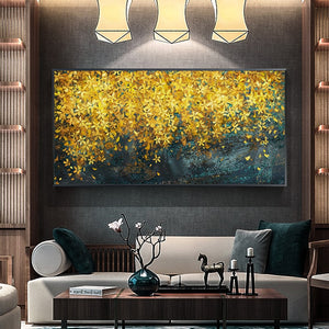 100% Hand Painted Abstract Flower Tree Art Oil Painting On Canvas Wall Art Frameless Picture Decoration For Live Room Home Decor