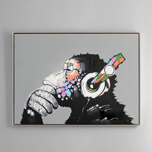 Load image into Gallery viewer, 100% Hand Painted Thinking Chimp Art Oil Painting On Canvas Wall Art Wall Adornment Pictures Painting For Living Room Home Decor