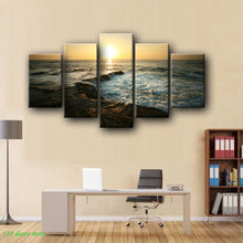 Load image into Gallery viewer, Modern Landscape Posters and Prints on Canvas Wall Art Decoration Canvas Painting Sunrise at Sea Pictures For Living Room Wall - SallyHomey Life&#39;s Beautiful