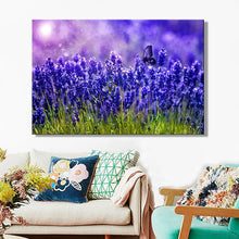 Load image into Gallery viewer, Artistic Royal Purple Lavender  Sea Landscape Oil Painting on Canvas Wall Art Poster Print Wall Pictures for Living Room Decor - SallyHomey Life&#39;s Beautiful