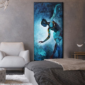 Abstract Portrait Posters and Prints Wall Art Canvas Painting Colorful Dancer Decorative Pictures for Living Room Decor No Frame - SallyHomey Life's Beautiful