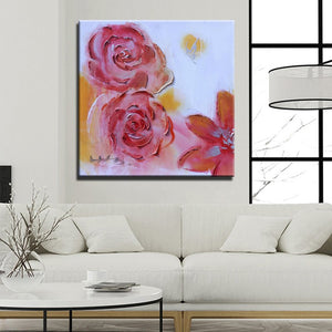70x70cm - Hand Painted Flowers Poster, - SallyHomey Life's Beautiful
