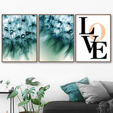 Load image into Gallery viewer, Abstract Dandelion Dew Quotes Landscape Wall Art Canvas Painting Nordic Posters And Prints Wall Pictures For Living Room Decor - SallyHomey Life&#39;s Beautiful