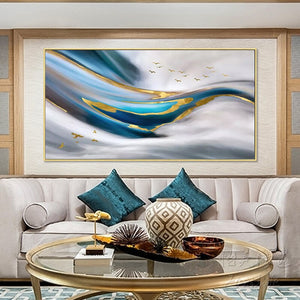 100% Hand Painted Abstract Sea Wave Oil Painting On Canvas Wall Art Frameless Picture Decoration For Live Room Home Decor Gift