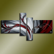 Load image into Gallery viewer, Hand Painted Abstract Oil Paintings On Canvas Red Black White Modern Oil Painting Set Home Decoration Wall Art For Living Room - SallyHomey Life&#39;s Beautiful