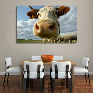 Modern Animal Posters and Prints Wall Art Canvas Painting Cow Wall Decorative Pictures for Living Room Home Decor No Frame - SallyHomey Life's Beautiful