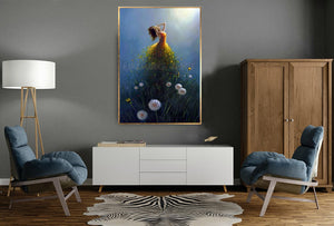 Hand Painted Modern Colorful Dancer Portrait Picture Handmade Figure Wall Artwork Decor Sexy Dancer Oil Painting Christmas Gift - SallyHomey Life's Beautiful
