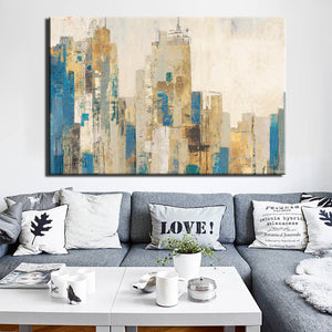 Abstract Buildings Posters Prints on Canvas Wall Art pictures - SallyHomey Life's Beautiful