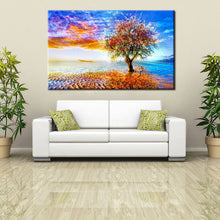 Load image into Gallery viewer, Modern Romantic Sea of Flowers Landscape Canvas Painting Red Love Tree Digital Print Poster Wall Art Picture for Home Decoration - SallyHomey Life&#39;s Beautiful