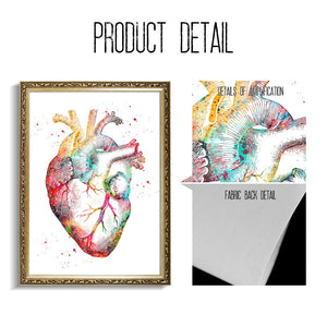 Anatomy Art Human Heart Brain Lungs Wall Art Canvas Painting Nordic Posters And Prints Wall Pictures For Doctor Office Decor - SallyHomey Life's Beautiful
