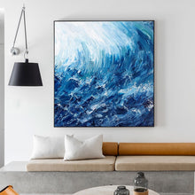 Load image into Gallery viewer, 100% Hand Painted Abstract Sea Waves Art Oil Painting On Canvas Wall Art Frameless Picture Decoration For Live Room Home Decor