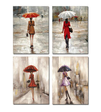 Load image into Gallery viewer, Modern Abstract Portrait Posters and Prints Wall Art Canvas Painting The Umbrella Girl Decorative Pictures for Living Room Decor - SallyHomey Life&#39;s Beautiful