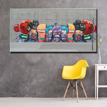 Load image into Gallery viewer, Modern Abstract Cartoon Canvas Oil Painting Digital Printed Colorful Coats of Cartoon figure Painting on Wall Art Decor Unframed - SallyHomey Life&#39;s Beautiful