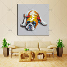 Load image into Gallery viewer, 100% Hand Painted -Professional Artist high quality - Modern Picture animal Oil Painting On Canvas Funny dog Oil Picture For Wall Decor