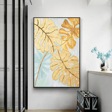 Load image into Gallery viewer, 100% Hand Painted Abstract Gold Leaf Art Painting On Canvas Wall Art Wall Adornment Pictures Painting For Live Room Home Decor