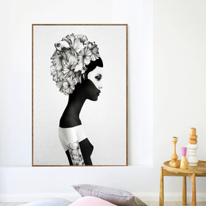 Portrait Posters And Prints Wall Art Canvas Painting Beauty Girl Wall Pictures For Living Room Brief Wall Decoration Frameless - SallyHomey Life's Beautiful