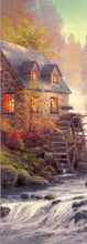 Load image into Gallery viewer, American Contemporary Artist Thomas Kinkade&#39;s Waterwheel Inn Hotel Landscape Poster Print on Canvas Wall Art Decorative Painting - SallyHomey Life&#39;s Beautiful