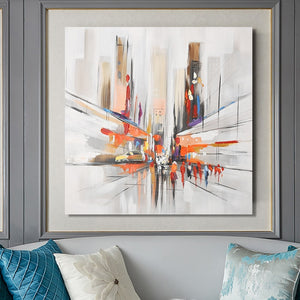Modern Abstract Oil Painting on Canvas Wall Art Posters Print Watercolor Streetscape Decorative Pictures for Living Room Decor - SallyHomey Life's Beautiful