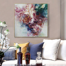 Load image into Gallery viewer, 100% Hand Painted Abstract Big Flowers Oil Painting On Canvas Wall Art Wall Adornment Pictures Painting For Live Room Home Decor