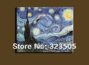 famous artist Starry night reproduction van gogh oil painting wall art picture modern abstract canvas paintings in living room - SallyHomey Life's Beautiful