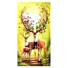 Load image into Gallery viewer, 100% Hand Painted Abstract Milu Deer Art Painting On Canvas Wall Art Wall Adornment Pictures Painting For Live Room Home Decor