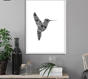 Woodpecker Bird Marble Silhouette Art Canvas Posters and Prints Nordic Abstract Animal Painting Wall Picture for Living Rooom - SallyHomey Life's Beautiful