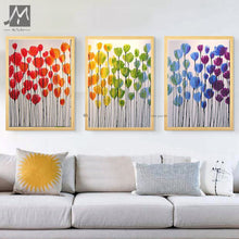 Load image into Gallery viewer, 3 piezas pinturas al oleo abstractas Cuadros decorativos  oil painting on canvas handmade wall pictures for living room flower - SallyHomey Life&#39;s Beautiful