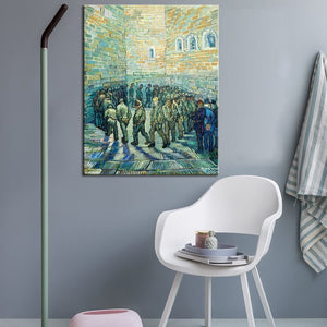 Impressionist Famous Painting Vincent van Gogh's Prisoner Poster Print on Canvas Wall Art Painting for Living Room Home Decor - SallyHomey Life's Beautiful