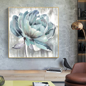 100% Hand Painted Modern white flower Oil Painting On Canvas Wall Art Frameless Picture Decoration For Live Room Home Decor Gift