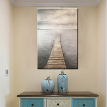 Load image into Gallery viewer, Wall Art Canvas Painting Hand Painted Wooden Bridge Pictures - SallyHomey Life&#39;s Beautiful