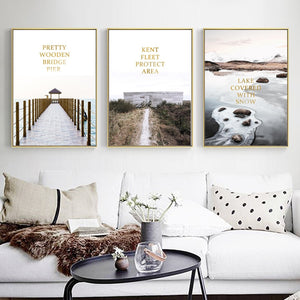 Modern Nordic Home Decoration Posters And Prints Wall Art Canvas Painting Landscape Wall Art Pictures For Living Room Wall Gifts - SallyHomey Life's Beautiful