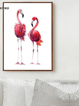 Load image into Gallery viewer, Watercolor Bird Flamingo Wall Art Canvas Posters and Prints Nordic Style Painting Decorative Picture Home Bedroom Decoration - SallyHomey Life&#39;s Beautiful