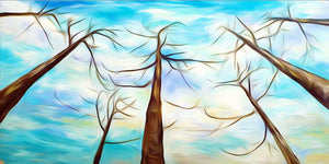 Abstract Trees Decorative Paintings for Living Room Home Decor - SallyHomey Life's Beautiful