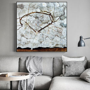 Autumn Tree in Movement by Egon Schiele, Abstract Art Posters and Prints Wall Art Canvas Painting for Living Room Decor No Frame - SallyHomey Life's Beautiful