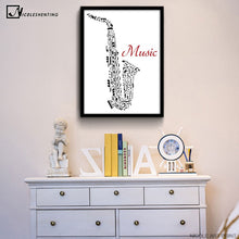 Load image into Gallery viewer, Jazz Music Instrument Minimalist Art Canvas Poster Prainting Guitar Violin Black White Picture Print Home Room Decoration - SallyHomey Life&#39;s Beautiful