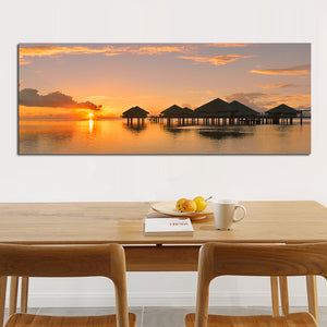 Modern Seascape and Pavilions Posters Wall Art Pictures - SallyHomey Life's Beautiful