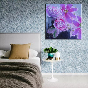 🔥70x70cm, Modern Paintings Canvas Wall Art Prints On Canvas Colorful Hand Painted Flowers Poster for Living Room Home Decor Gifts - SallyHomey Life's Beautiful