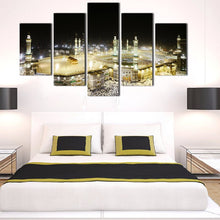 Load image into Gallery viewer, Posters and Prints Wall Art Painting on Canvas Wall Decor 5 Panels The Great Mosque of Mecca Pictures for Living Room Frameless - SallyHomey Life&#39;s Beautiful