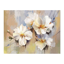 Load image into Gallery viewer, 100% Hand Painted Abstract White Flower Art Painting On Canvas Wall Art Wall Adornment Picture Painting For Live Room Home Decor