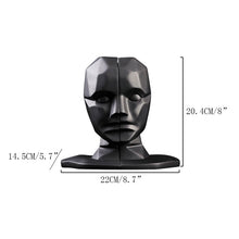Load image into Gallery viewer, Creative Brainstorming Wide Open Statue Resin Character Sculpture Abstract Resin Craft Gift Figurine Home Decoration Accessories (black)