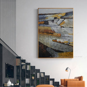 large abstract painting canvas pictures for living room winter landscape paintings laminas de cuadros pared decorativas modern - SallyHomey Life's Beautiful