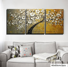 Load image into Gallery viewer, 3 piece wall art decor red tree abstract knife acrylic flower painting for sale abstract canvas oil painting for living room - SallyHomey Life&#39;s Beautiful