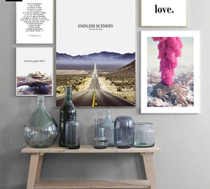Scandinavian Style Volcanic Mountain Canvas Poster Nordic Landscape Motivation Wall Art Print Nature Painting Decoration Picture - SallyHomey Life's Beautiful