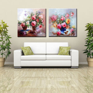 🔥Abstract Art Flowers in the Bottle Canvas Painting Hand Painting Print Poster Wall Art Picture Wall Decoration Home Dceor Gift - SallyHomey Life's Beautiful