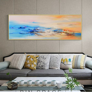 Modern Abstract Oil Painting Posters and Prints Wall Art Canvas Painting Colorful Cloud Pictures for Living Room Decor No Frame - SallyHomey Life's Beautiful