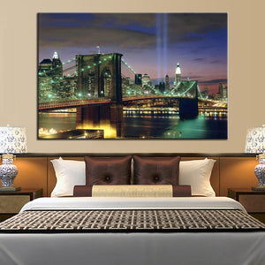 70x100cm, New York Brooklyn Bridge Canvas Prints Painting - SallyHomey Life's Beautiful