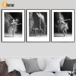 Dance Pose Girl Body Wall Art Canvas Painting Nordic Posters And Prints Black White Wall Pictures For Living Room Bedroom Decor - SallyHomey Life's Beautiful