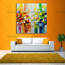 Load image into Gallery viewer, 100% Handmade Canvas Oil Paintings Modern Abstract Palette Knife Oil Painting On Canvas Wall Picture For Living Room Home Decor - SallyHomey Life&#39;s Beautiful