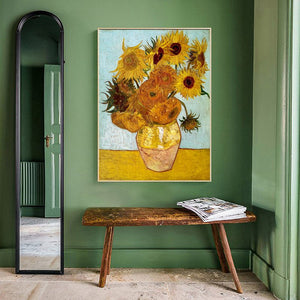 Netherlands Famous Painter Van Gogh Sunflower Oil Painting Poster Wall Art Canvas Pictures for Living Room Home Decor Frameless - SallyHomey Life's Beautiful