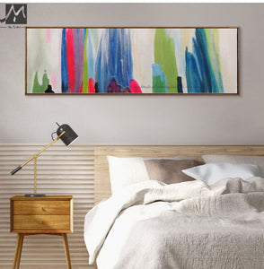 Abstract painting canvas pinturas al oleo abstractas quadro decorativo wall pictures for bedroom horizontal home deco handmade - SallyHomey Life's Beautiful